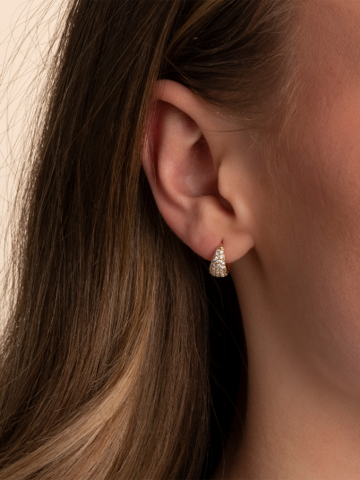 Snö Of Sweden Essential Honey Crystal Small Oval Ear Gull ONE SIZE Snö Of Sweden Essential Honey Crystal Small Oval Ear Gull ONE SIZE