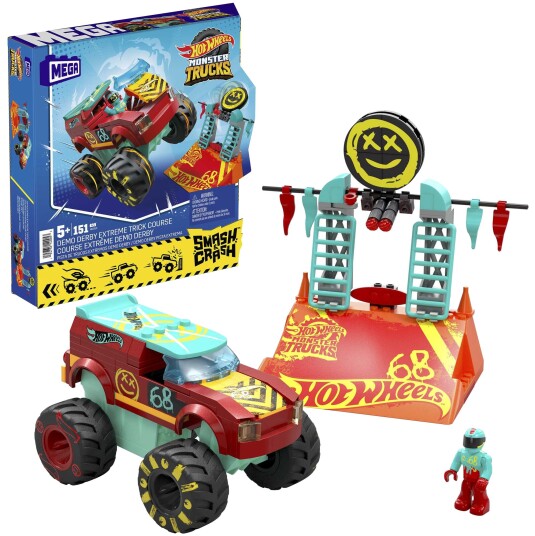 Mega Bloks MEGA Construx Hot Wheels Demo Derby med monstertruck og rampe byggesett 5+ år