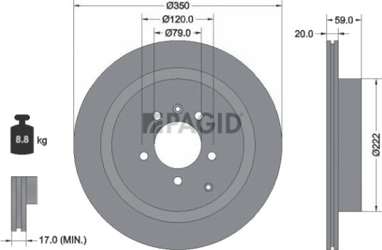 PAGID 54477NC Bremseskive PAGID 54477NC Bremseskive