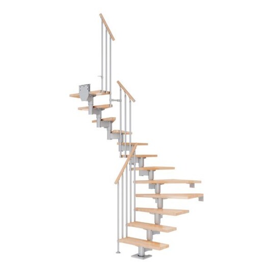 Dolle Cork Bøk U trapp Pearl Grey Classic III Gelender 11T