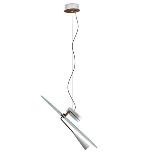 Stilnovo Bascula Taklampe Hvit/ Bronse