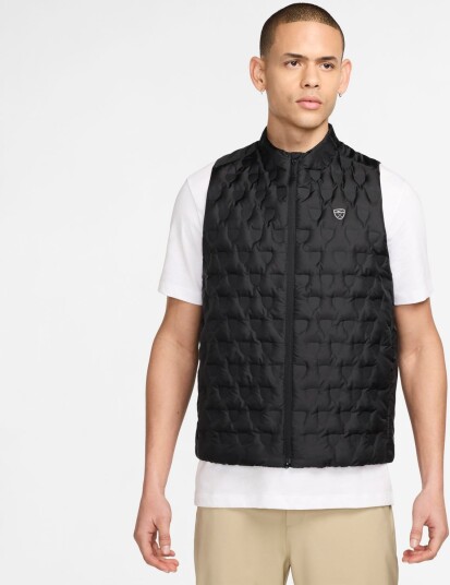 Nike M Therma Fit Advanced Vest Svart Golfvest herre Black White X Large
