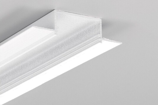 Topmet 2m aluprofil VARIO30 04 ACDE 9 Hvit lakkert innsparkling LED skinne Topmet 2m aluprofil VARIO30 04 ACDE 9 Hvit lakkert innsparkling LED skinne