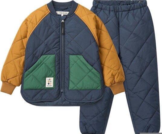 Liewood Termosett   Zella   Classic Navy Multi Mix   Liewood   6 år 116   Termoklær Blå Brun Grønn