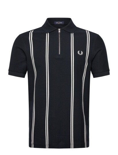 Fred Perry Vertical Stripe Polo Navy L