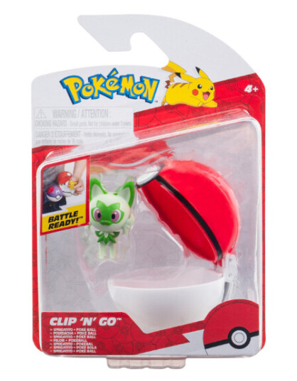 Pokémon - Clip N Go - Sprigatito and Poke Ball (PKW3629)