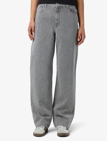 NOISY MAY Nmjannel Hw Loose Jeans Fo084Lg Noos   Grey   31 x 30