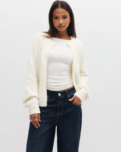 Vero Moda Hvit Vmberry Ls O Neck Tie Cardigan Noos