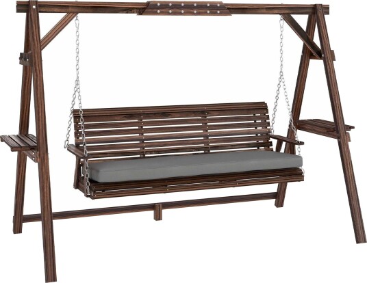 3 seters hagehuske i tre med pute 330 kg kapasitet 3 seters hagehuske i tre med pute 330 kg kapasitet