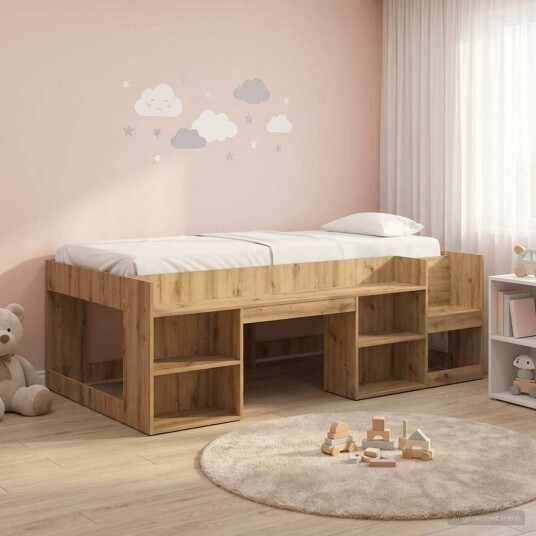 Barneseng med oppbevaring Artisan eik 98.5 x 200 cm Barneseng med oppbevaring Artisan eik 98.5 x 200 cm