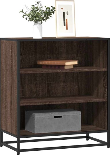 Skjenk brun eik 68x35x76 cm konstruert tre og metall 8721102840371