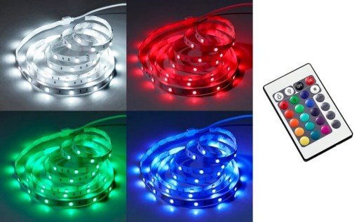 Nielsen LED Bånd med fjernkontroll, 2 meter, RGB