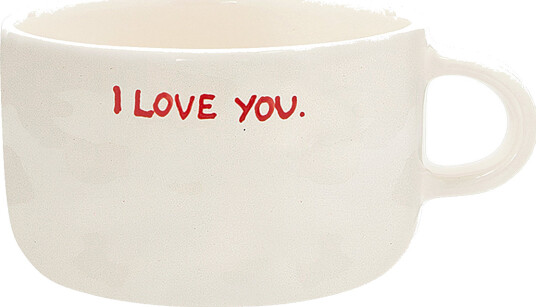 Anna + Nina I Love You Cappuccino Mug - White - 30 CL