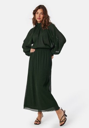 BUBBLEROOM Structured Maxi Skirt Dark green S
