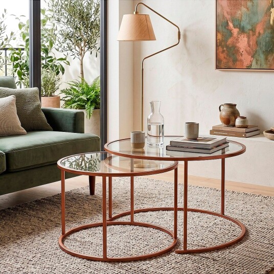 Hanah Home   Salongbordssett Lumena   Orange