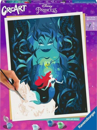 Ravensburger CreArt Mal etter nummer Sett Disney Ariel og Ursula