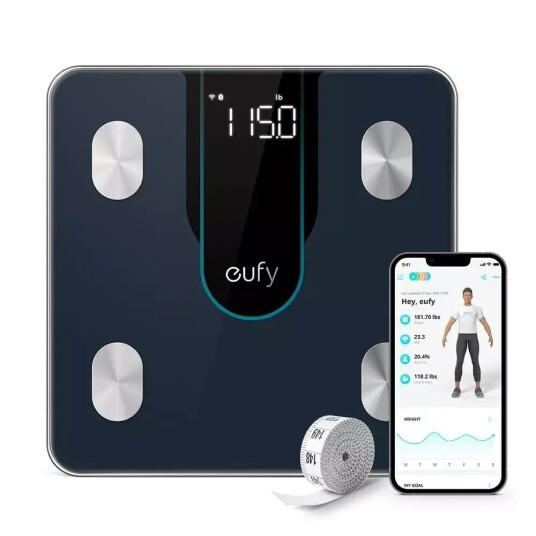 Anker Eufy Smart Scale P2 - Badevekt med Bluetooth Kroppsanalyse - Svart Anker Eufy Smart Scale P2 - Badevekt med Bluetooth Kroppsanalyse - Svart