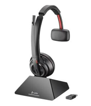 Poly Savi 8210 Uc Monaural Standard Hodesett Usb-a Via Bluetooth-adapter Mono Svart Poly Savi 8210 Uc Monaural Standard Hodesett Usb-a Via Bluetooth-adapter Mono Svart