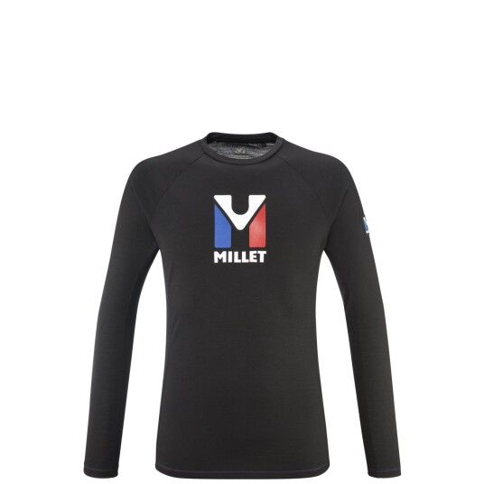 Millet Trilogy Wool Ts Ls M Black Noir XXL