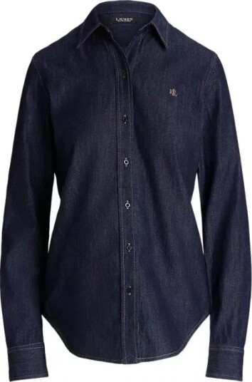 Lauren Ralph Lauren 2X1 Denim Wvn Shirt Navy S