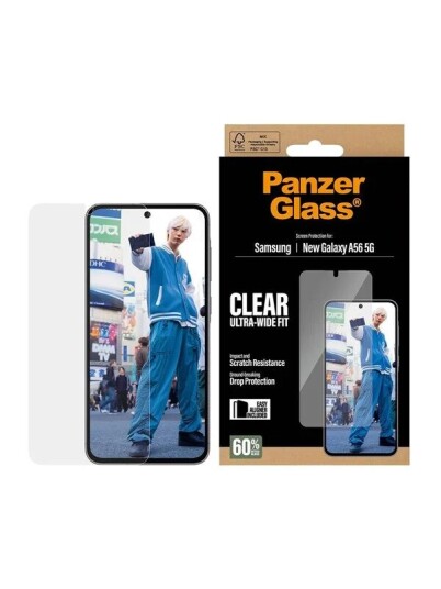 PanzerGlass Ultra Wide Fit Skjermbeskytter til Samsung Galaxy A57 med EasyAligner