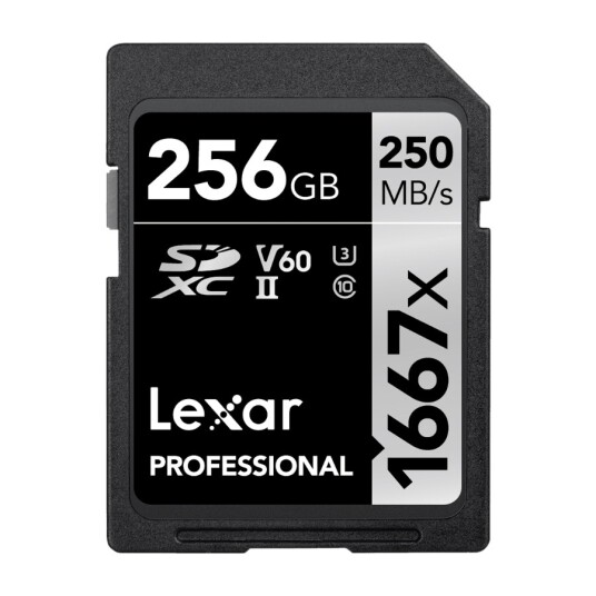 Lexar PRO 1667X SDXC UHS-II U3 (V60) R250/W90 256G Lexar PRO 1667X SDXC UHS-II U3 (V60) R250/W90 256G