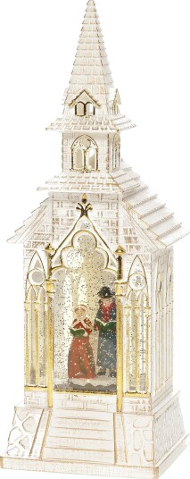 Konstsmide - B/O Vannlyktkirke 33 cm LED - Hvit