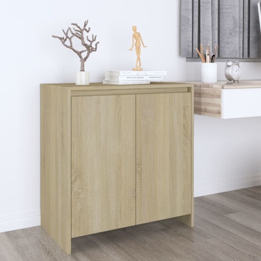 vidaXL Skjenk sonoma eik 70x41x75 cm konstruert tre vidaXL Skjenk sonoma eik 70x41x75 cm konstruert tre