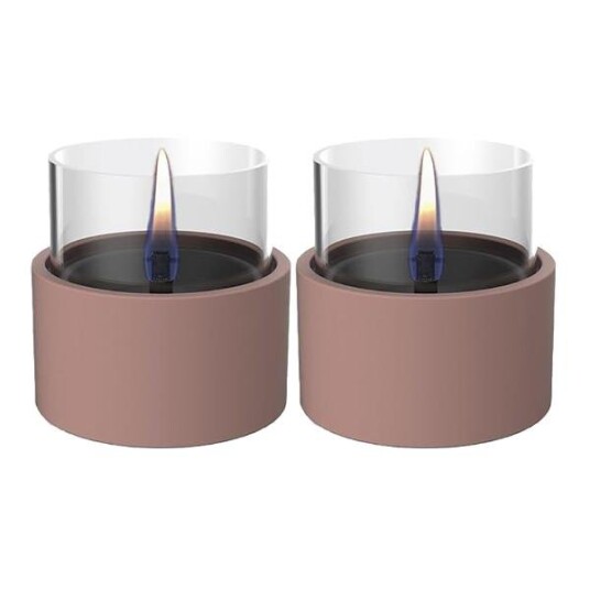 TenderFlame Breeze 2-pk Oransje Keramiske Lykter med Glass