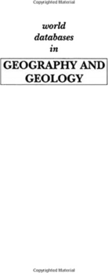 World Databases in Geography and Geology