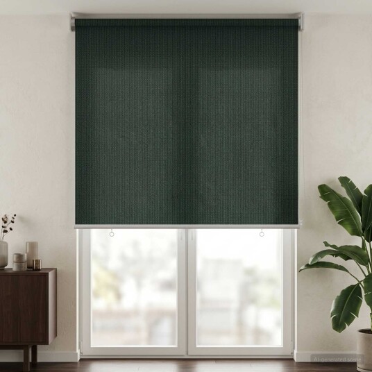 vidaXL Utendørs Rullegardin 90% UV-blokk Mørkegrønn 80 x 230 cm HDPE