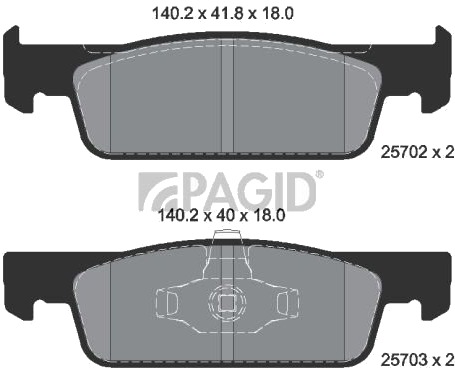 PAGID T2260N Bremseklosser