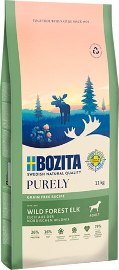 Purely Tørrfôr Adult Bozita Dog Grain Free Elg 2 X 11 kg Purely Tørrfôr Adult Bozita Dog Grain Free Elg 2 X 11 kg
