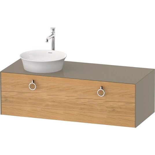 Duravit White Tulip Servantskap 1 skuff 130x55x40,8 cm Eik/Stengrå Høyglans