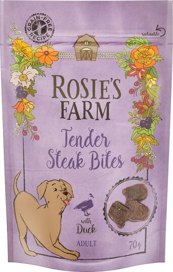 Rosie's Farm Adult Tender Steak Bites Snacks And 70g
