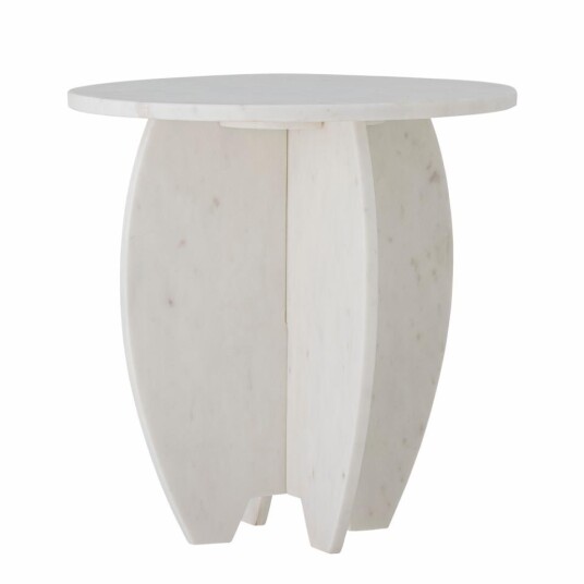 Bloomingville Sendai pidestall Ø30,5x31 cm White marble