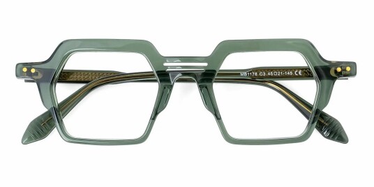 Databriller Lucille fra eo Selection Grønn acetate Rund Large