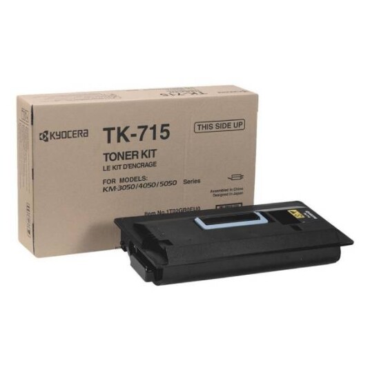 Kyocera TK-715 BK lasertoner - 1T02GR0EU0 Original - Svart 34000 sider