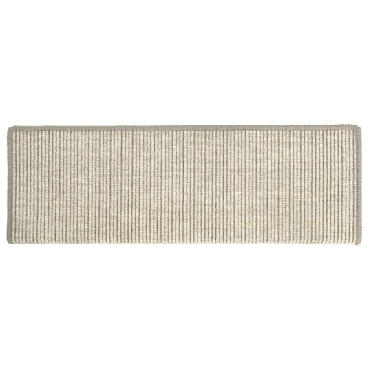 vidaXL Selvklebende trappematter 15 stk 65x21x4 cm sølv