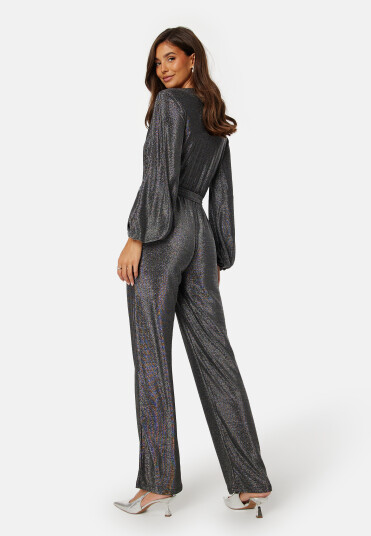Bubbleroom Occasion Leena Sparkling Jumpsuit Silver S Bubbleroom Occasion Leena Sparkling Jumpsuit Silver S