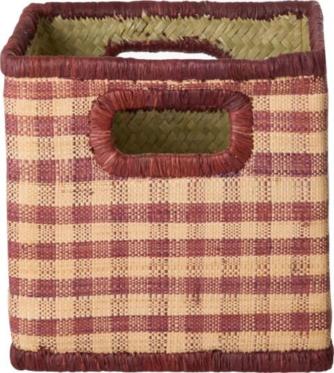 Rice Kurv Rutete S, Brun