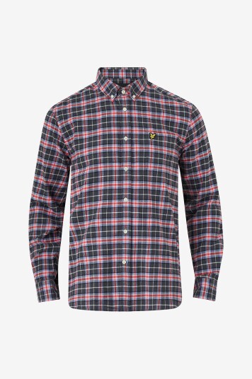 Lyle & Scott Skjorte Check Flannel Shirt Blå