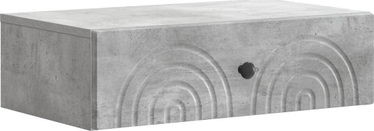 vidaXL Vegghengt Sidebord Betonggrå 59 x 34,5 x 17 cm Konstruert tre