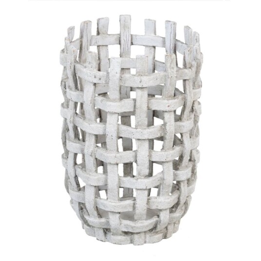 Bigbuy Home Vase 19 X 19 X 26,5 Cm Keramikk Baige