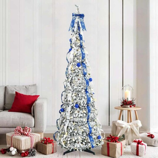 Kunstig juletre med 200 LED med stativ grønn 210 cm PVC Kunstig juletre med 200 LED med stativ grønn 210 cm PVC