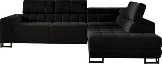 Warwick 3 seters Hjørnesovesofa Svart