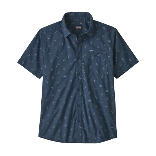 Patagonia  M Go To Shirt Herre, SFST Surfers: Stone Blue, L