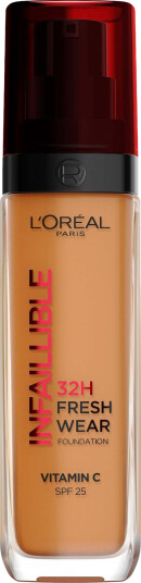 L'Oreal Paris Infaillible 32H Foundation 330 Hazelnut med Vitamin C og Solfaktor 25 L'Oreal Paris Infaillible 32H Foundation 330 Hazelnut med Vitamin C og Solfaktor 25