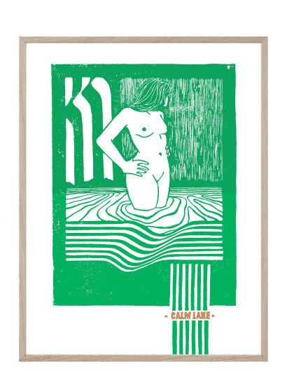 If Walls Could Talk Green Lake - Green - 30X40CM