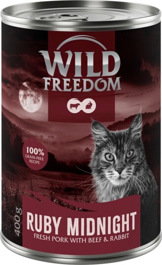 Wild Freedom Våtfôr Adult Red Kornfri Oppskrift Ruby Midnight Svinekjøtt Storfekjøtt Og Kanin 6 X 400 G